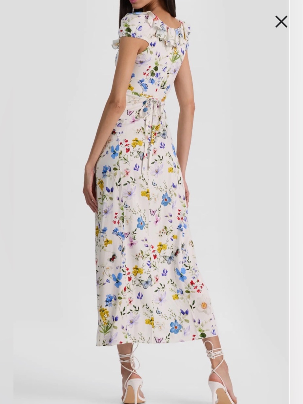 New Alice + Olivia  Floral Maxi Dress with Multicolor Blooms size 8 - Picture 8 of 9
